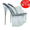GLASS EFFECT CLOGS WITH VERY HIGH HEELS