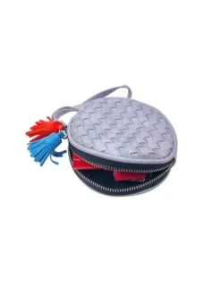 GLICINE PURSE WITH HANDLE AND FRINGES