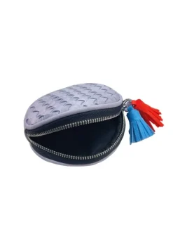 GLICINE PURSE WITH HANDLE AND FRINGES