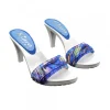 Handcrafted clogs with colored strap