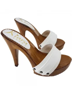 Handcrafted Italian Clogs with Wood-Effect Base