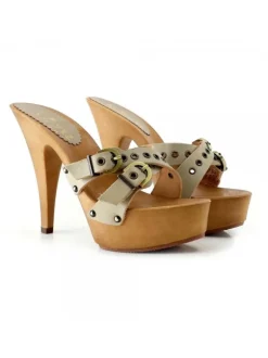 HEEL CLOG 13 NATURAL LEATHER