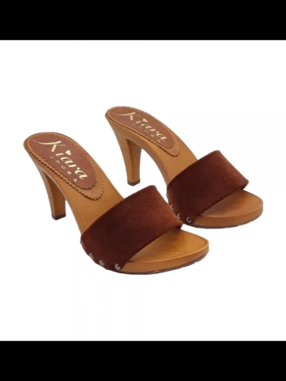 HEEL CLOGS IN SUEDE