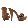 HIGH HEEL LEOPARD CLOGS HEEL 13