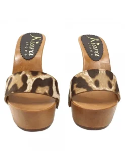 HIGH HEEL LEOPARD CLOGS HEEL 13