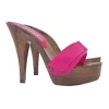 HIGH HEELS STILETTO CLOGS FUCHSIA