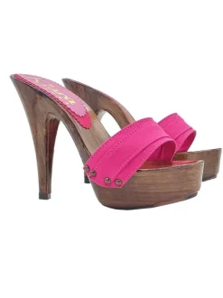 HIGH HEELS STILETTO CLOGS FUCHSIA