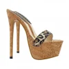 HIGH LEOPARD STILETTO IN CORK HEEL 17