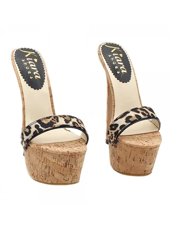 HIGH LEOPARD STILETTO IN CORK HEEL 17
