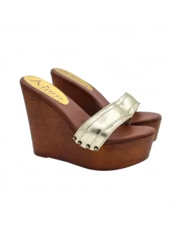 HIGH PLATINUM WEDGES WITH 13 CM HEEL