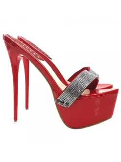 HIGH RED STILETTO WITH PASTE SIZE UP TO 44