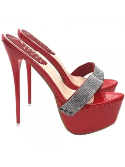 HIGH RED STILETTO WITH PASTE SIZE UP TO 44