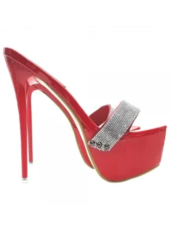 HIGH RED STILETTO WITH PASTE SIZE UP TO 44