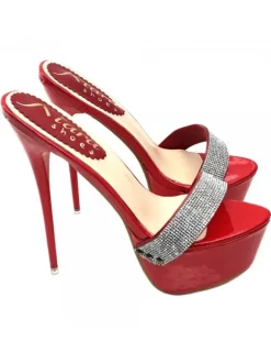 HIGH RED STILETTO WITH PASTE SIZE UP TO 44
