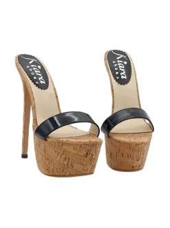 HIGH STILETTO IN CORK HEEL 17