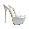 HIGH STILETTO IN WHITE PATENT LEATHER HEEL 17