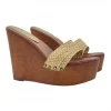 HIGH WEDGES WITH POLKA DOTS COLOR TAUPE