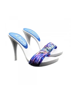 Italian clogs with stiletto heel and boreal band - HEEL 12 CM