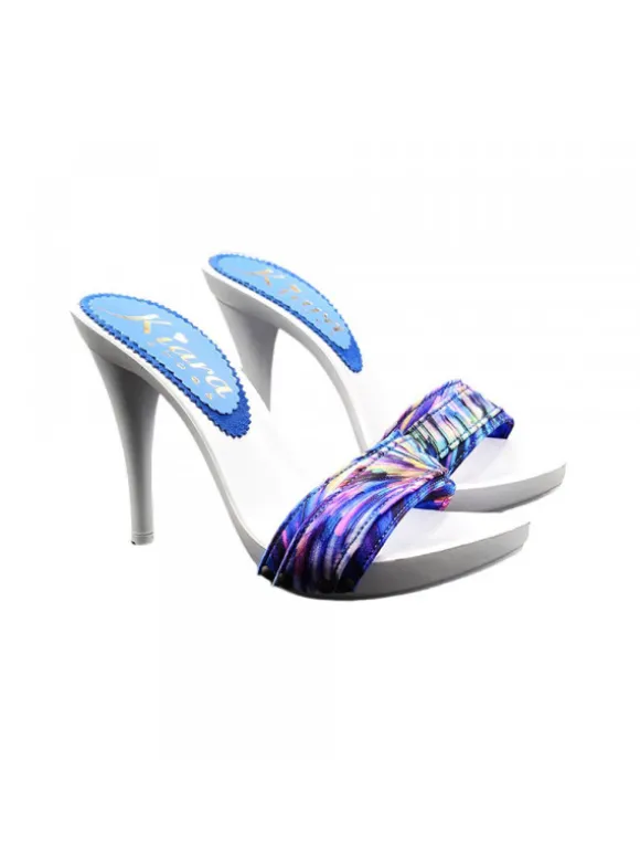 Italian clogs with stiletto heel and boreal band - HEEL 12 CM
