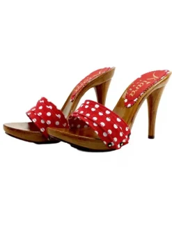 Lady  Clogs  Pois Red