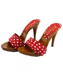 Lady  Clogs  Pois Red
