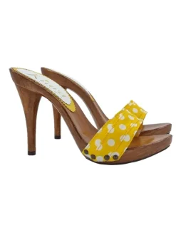Lady  Clogs  Pois Yellow