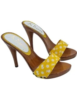 Lady  Clogs  Pois Yellow