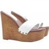 LADY CLOGS  WEDGE WHITE