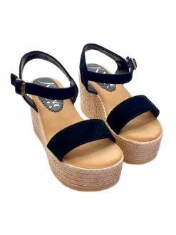 LADY WEDGE IN SUEDE WITH ANKLE STRAP