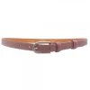 LEATHER BELT WITH VARIOUS COLORS BUCKLE