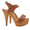 LEATHER CLOGS WITH ANKLE STRAP