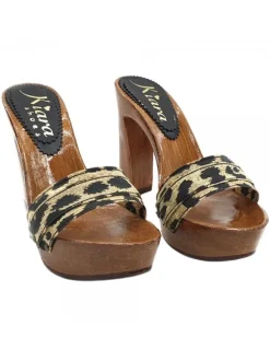 LEOPARD CLOGS COMFY HEEL