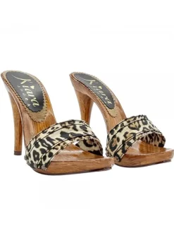 LEOPARD CLOGS HEEL 12
