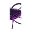 Lilac Raffia Bag with Fur