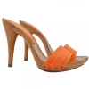ORANGE CLOGS WITH HIGH HEEL