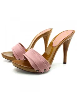 PINK CLOGS WITH HIGH HEELS
