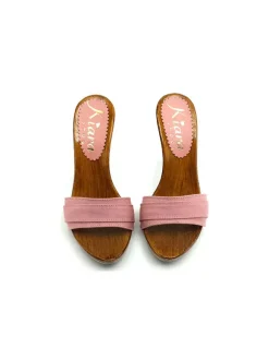 PINK CLOGS WITH HIGH HEELS