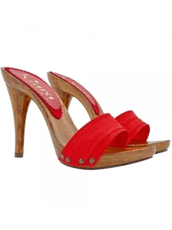 RED CLOGS HEEL 12