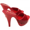 RED CLOGS IN PATENT LEATHER