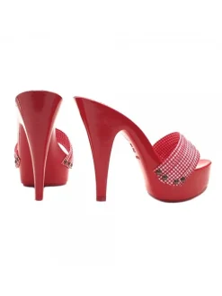 RED CLOGS PIN UP STYLE HEEL 13