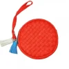 RED PURSE WITH HANDLE AND FRINGES
