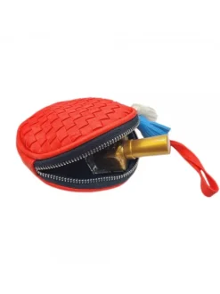 RED PURSE WITH HANDLE AND FRINGES