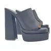 SANDALS WITH DOUBLE PLATFORM BLACK AND HIGH HEEL