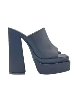 SANDALS WITH DOUBLE PLATFORM BLACK AND HIGH HEEL