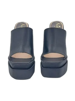 SANDALS WITH DOUBLE PLATFORM BLACK AND HIGH HEEL