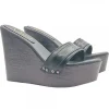 SHOES CLOGS  WEDGE WOMAN BLACK