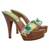 SPRING CLOGS WITH 13 CM HEEL