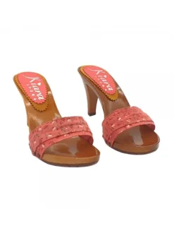 SPRING PINK CLOGS HEEL 9