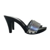 TOTAL BLACK LACQUERED MULE | HEEL 9