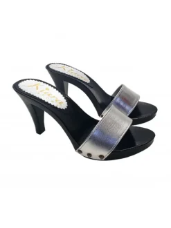 TOTAL BLACK LACQUERED MULE | HEEL 9